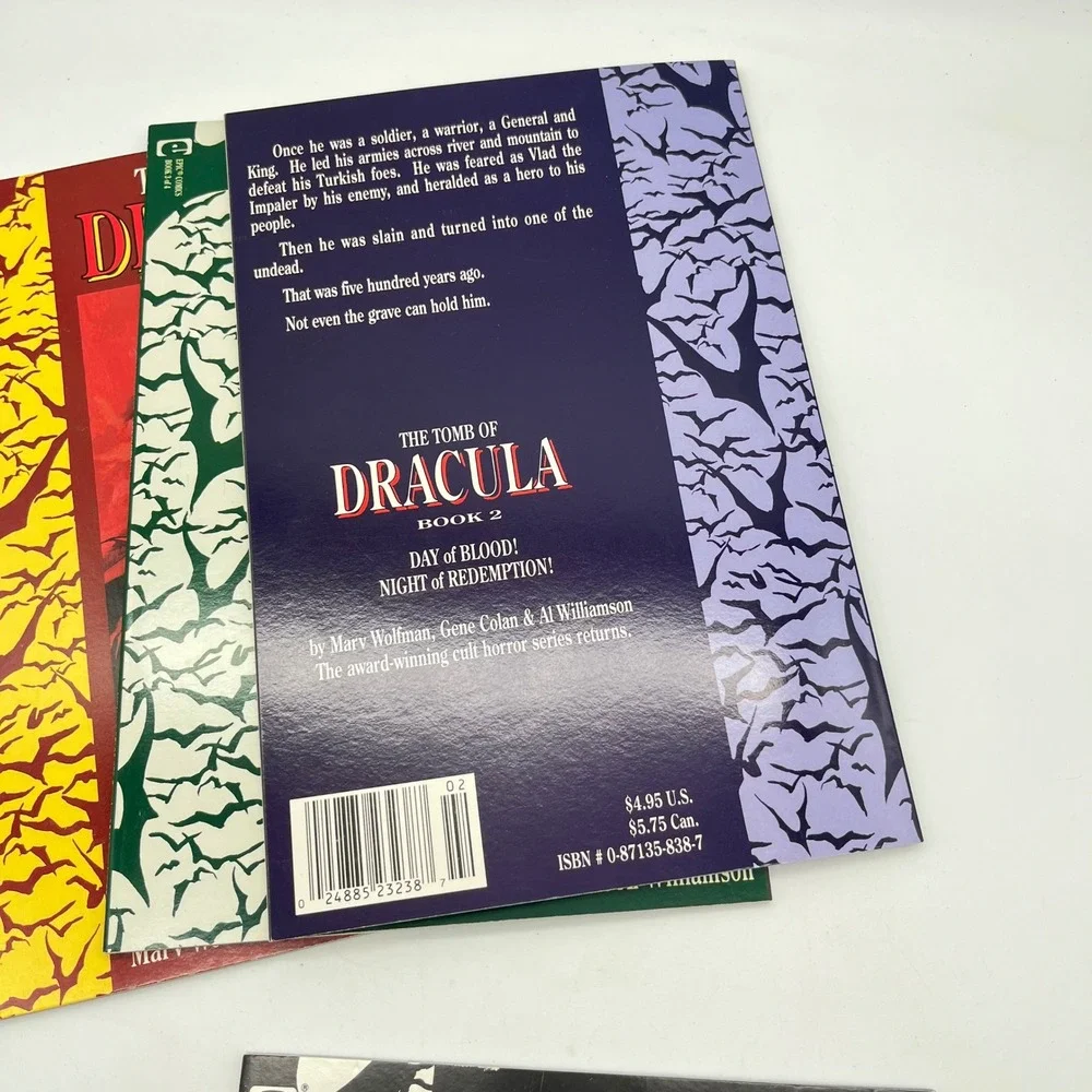 The Tomb of Dracula Epic Comics Books 1-4 Day of Blood Night of Redemption Set